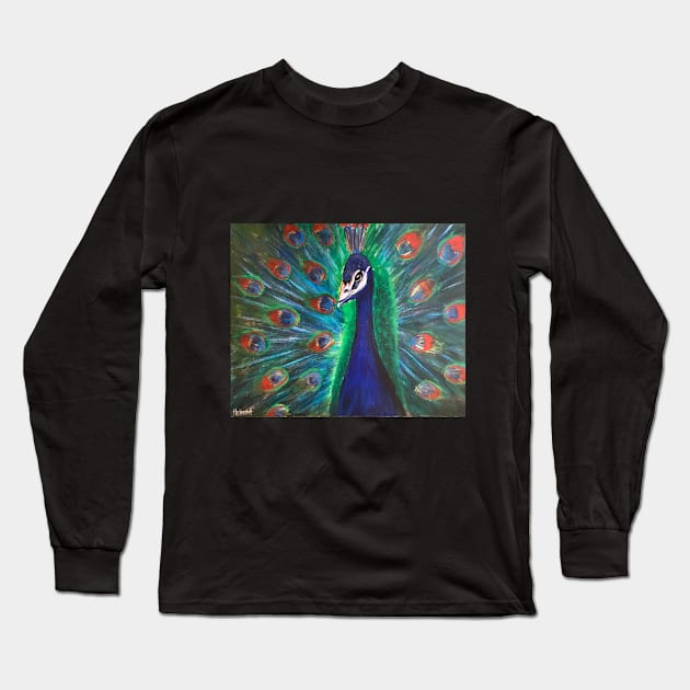 The peacock Long Sleeve T-Shirt by hemantgore